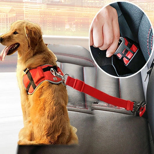 retractable traction rope for pet car seat belt