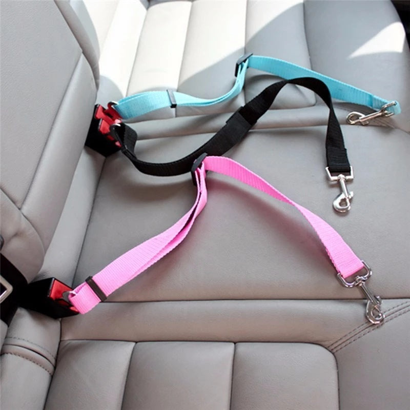 retractable traction rope for pet car seat belt