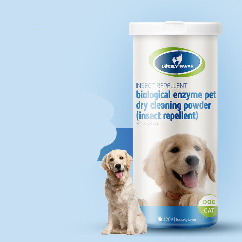 Dog dry cleaning powder