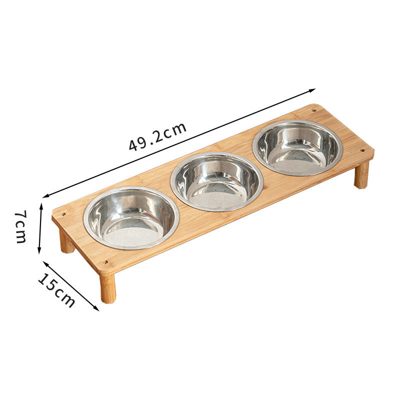 Anti-tumble Large Stainless Steel Bamboo bowl