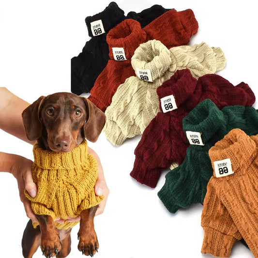 Turtleneck Dogs  Sweater